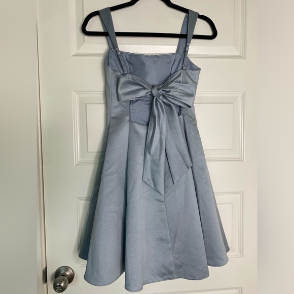 90s Blue Silver Gray Mini Dress - Picture 7 of 7